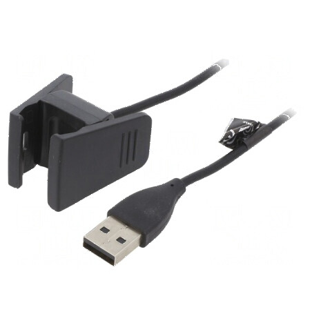 Cablu de încărcare smartwatch 1m 1A negru | Electronic-mag.ro | Componente Electronice