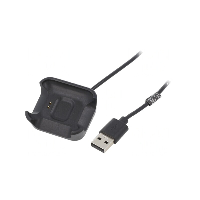 Cablu de încărcare smartwatch 1m 1A negru | Electronic-mag.ro | Componente Electronice