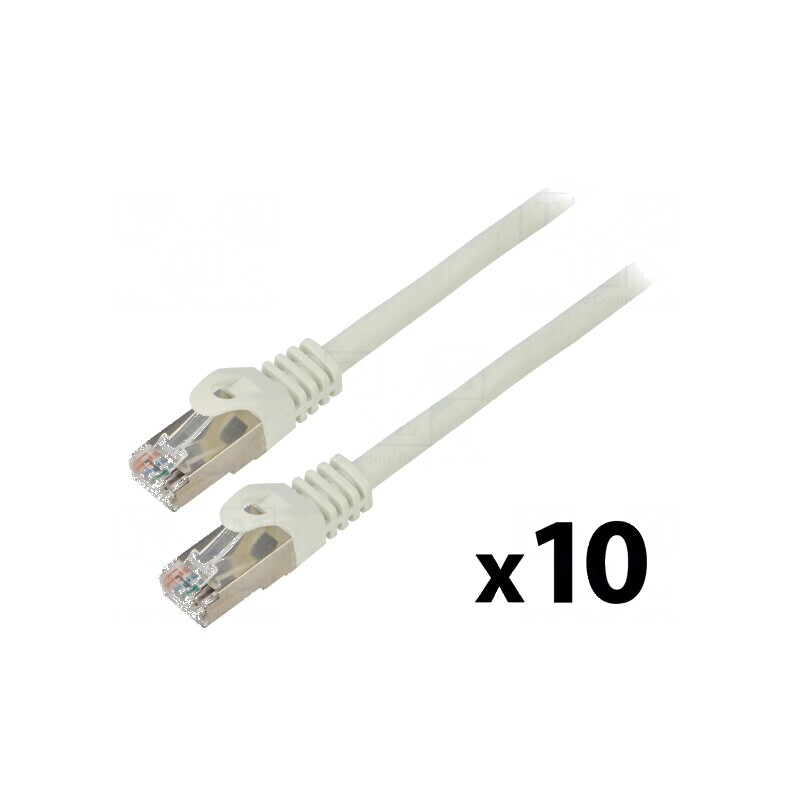 Cabluri patch F/UTP 6 litat CCA PVC gri 0,5m 26AWG | Electronic-mag.ro | Componente Electronice