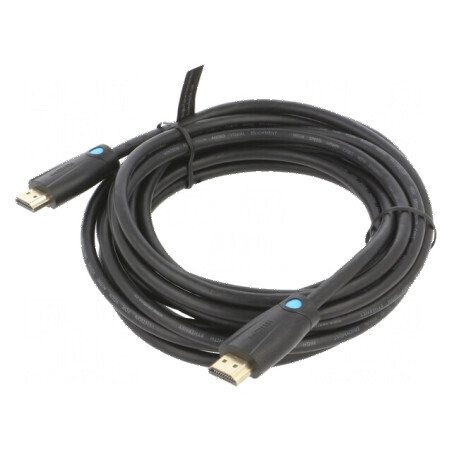 Cablu HDMI 2.0 5m Negru PVC Mufă Ambelor Părţi | Electronic-mag.ro | Componente Electronice