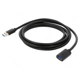 Cablu USB 3.0 A-A 2m Negru | Electronic-mag.ro | Componente Electronice