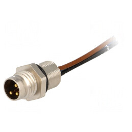 Conector M8 0,5m tată PIN 3 cu cabluri soclu E 4A Filet M8 | Electronic-mag.ro | Componente Electronice