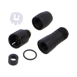 Conector circular 620 60V PIN 8 mufă tată lipire pe cablu 1A | Electronic-mag.ro | Componente Electronice