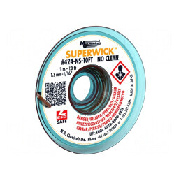 Bandă de dezlipit fără halogenuri cu colofoniu No Clean ROL0 | Electronic-mag.ro | Componente Electronice