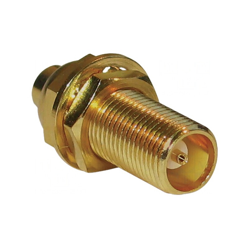 Conector MCX soclu mamă drept 50Ω aurit PTFE lipire | Electronic-mag.ro | Componente Electronice