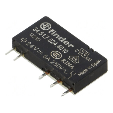 Releu electromagnetic SPDT 24VDC, 10A | Electronic-mag.ro | Componente Electronice
