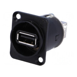 Adaptor USB A la USB B, soclu-faţă/spate, insert reversibil | Electronic-mag.ro | Componente Electronice