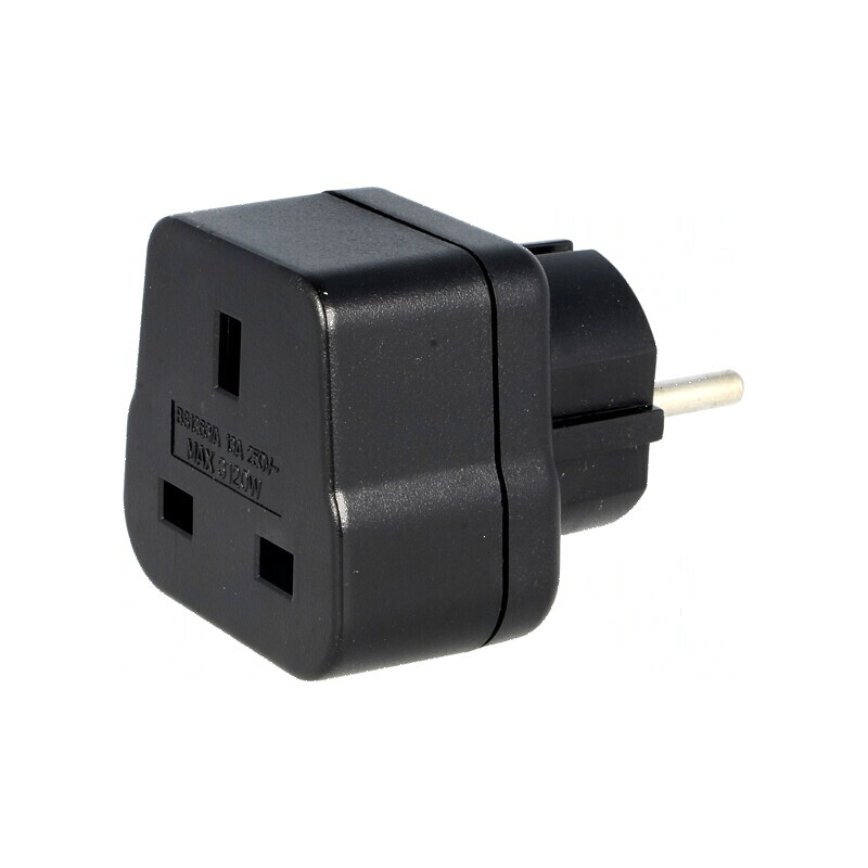 Adaptor 2P PE 230VAC 13A Negru pentru Conexiune PIN: 3 | Electronic-mag.ro | Componente Electronice Adaptor 2P PE 230VAC 13A Negru pentru Conexiune PIN: 3 | Electronic-mag.ro | Componente Electronice