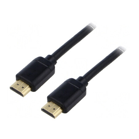 Cablu HDMI 2.0 3m negru PVC cu mufe HDMI la ambele capete | Electronic-mag.ro | Componente Electronice