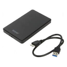 Carcasă hard discuri 2,5" USB 3.0 PnP neagră 120,5x75x13mm | Electronic-mag.ro | Componente Electronice