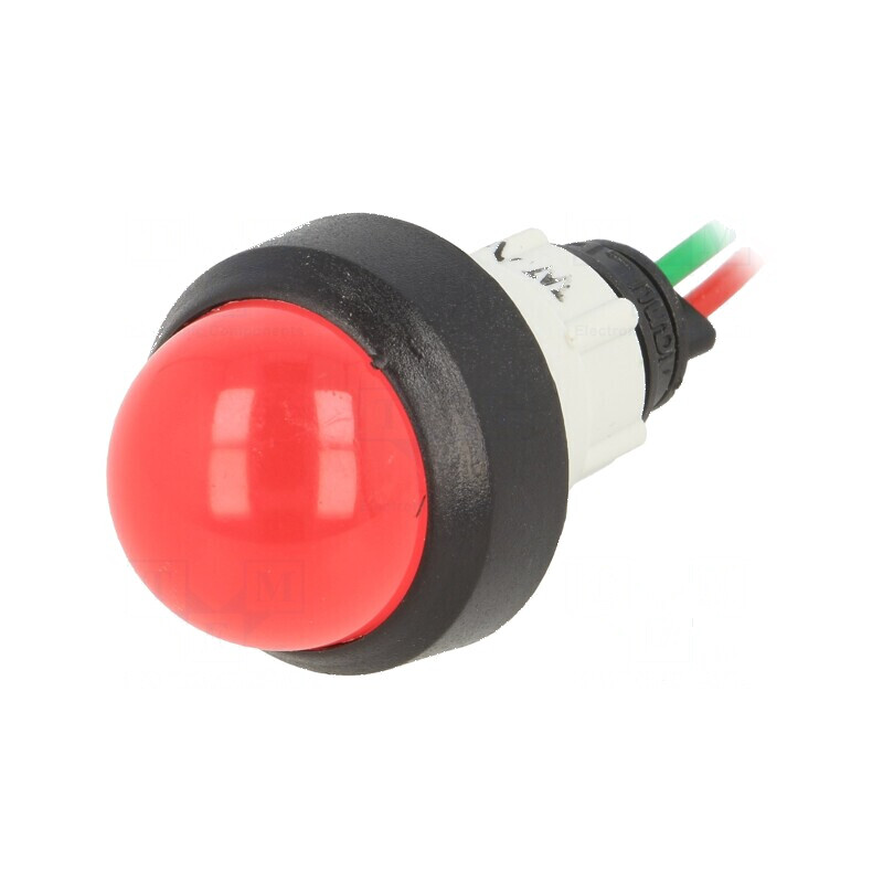 Lampă LED convexă roșie 24VDC 24VAC Ø13mm IP40 | Electronic-mag.ro | Componente Electronice Lampă LED convexă roșie 24VDC 24VAC Ø13mm IP40 | Electronic-mag.ro | Componente Electronice