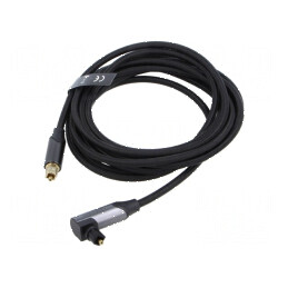 Cablu Toslink 3m cu mufă aurită negru | Electronic-mag.ro | Componente Electronice