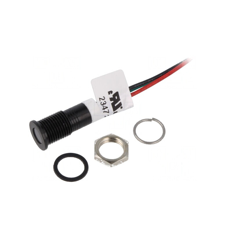 Lampă LED convexă Ø8mm roșie, verde, galbenă IP67 | Electronic-mag.ro | Componente Electronice