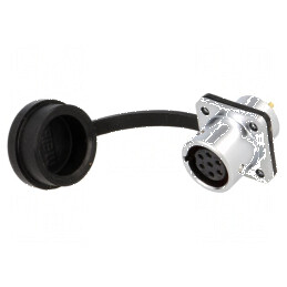 Soclu SF12 mamă PIN 7 IP67 5A 125V 0,75mm2 -40÷100°C | Electronic-mag.ro | Componente Electronice