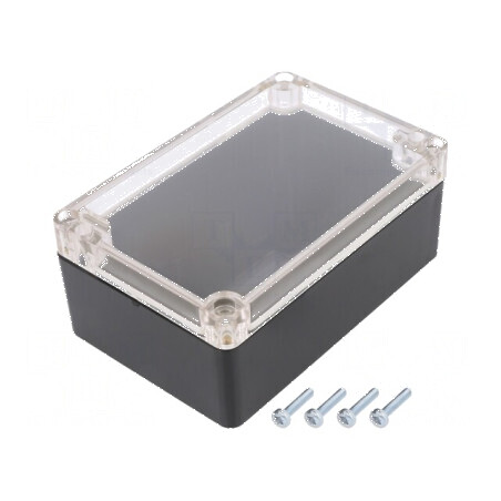 Carcasă universală 90mm x 135mm x 55mm cu bucșă din alamă | Electronic-mag.ro | Componente Electronice
