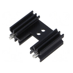 Radiator extrudat H TO218 TO220 TOP3 negru 25mm x 34,5mm | Electronic-mag.ro | Componente Electronice