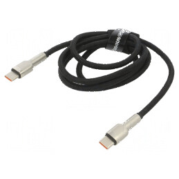 Cablu USB C 1m negru 100W din ambele părţi | Electronic-mag.ro | Componente Electronice