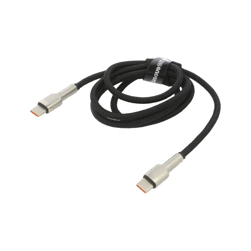Cablu USB C 1m negru 100W din ambele părţi | Electronic-mag.ro | Componente Electronice