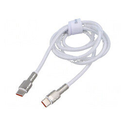 Cablu USB C 2m alb 100W mufă din ambele părţi | Electronic-mag.ro | Componente Electronice