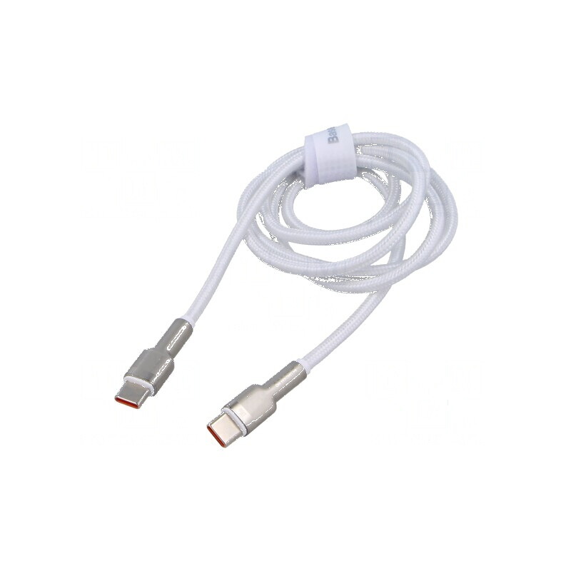 Cablu USB C 2m alb 100W mufă din ambele părţi | Electronic-mag.ro | Componente Electronice Cablu USB C 2m alb 100W mufă din ambele părţi | Electronic-mag.ro | Componente Electronice