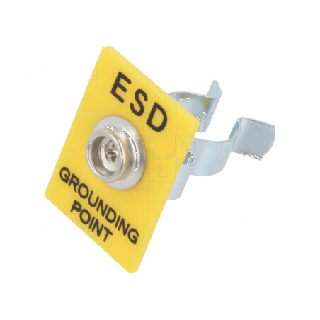 Fișă de împământare ESD 35x30mm 0Ω clichet tată 10mm | Electronic-mag.ro | Componente Electronice