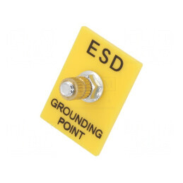 Fişă de împământare ESD 35x30mm 0Ω M5 cu piuliţă | Electronic-mag.ro | Componente Electronice