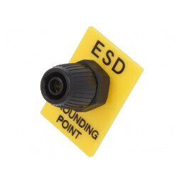 Fișă de împământare ESD 35x30mm 0Ω 4mm banană | Electronic-mag.ro | Componente Electronice