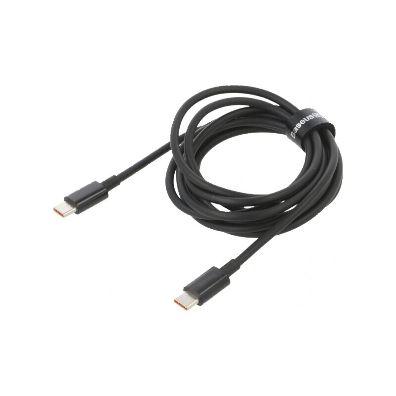 Cablu USB C 2m negru 100W mufe ambele părți | Electronic-mag.ro | Componente Electronice Cablu USB C 2m negru 100W mufe ambele părți | Electronic-mag.ro | Componente Electronice