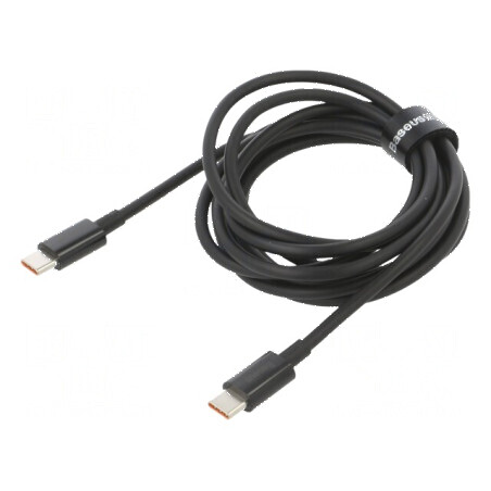Cablu USB C 2m negru 100W mufe ambele părți | Electronic-mag.ro | Componente Electronice