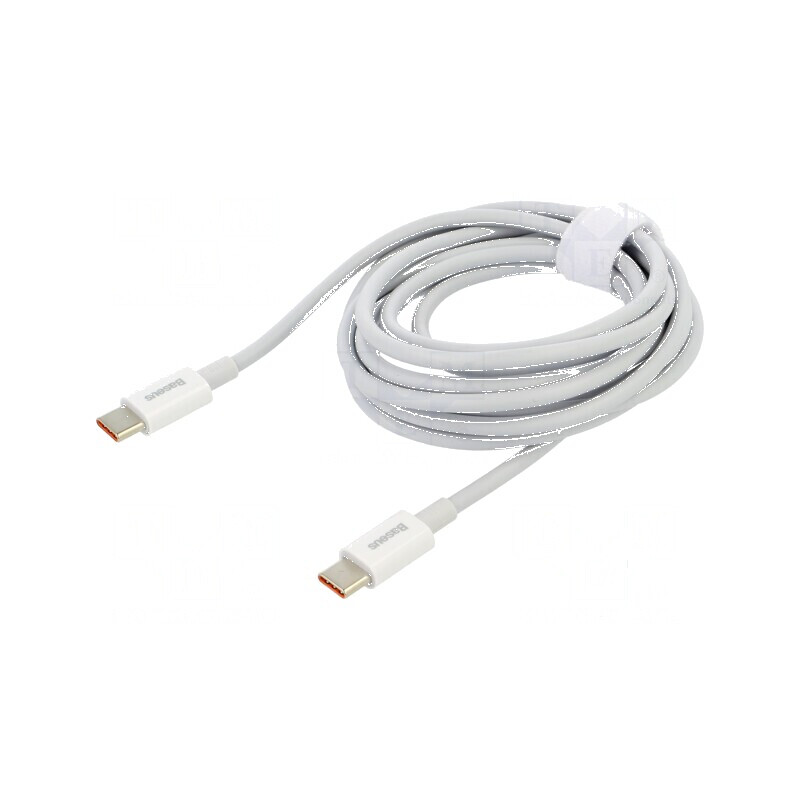 Cablu USB C 2m alb 100W, mufă ambele părţi | Electronic-mag.ro | Componente Electronice Cablu USB C 2m alb 100W, mufă ambele părţi | Electronic-mag.ro | Componente Electronice