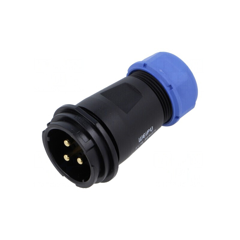 Mufă SY29 tată PIN 3 IP67 50A 500V 10mm2 lipire pe cablu | Electronic-mag.ro | Componente Electronice