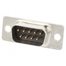 Mufă tată D-Sub 9 PIN HD cu lipire și placare aurită | Electronic-mag.ro | Componente Electronice