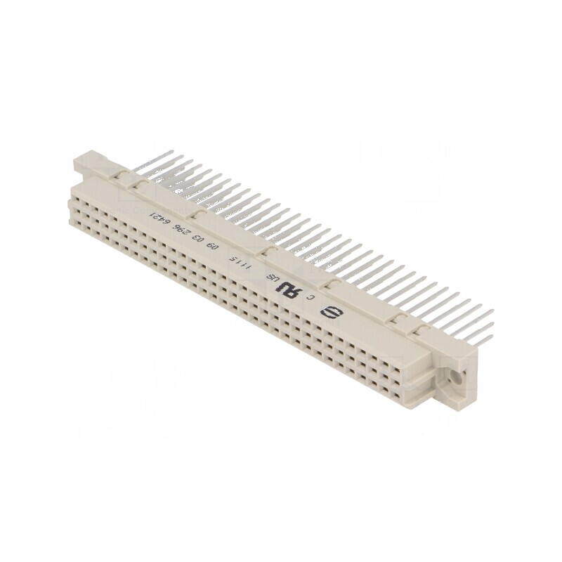 Conector DIN 41612 soclu tip C mamă 96 PIN THT drept | Electronic-mag.ro | Componente Electronice