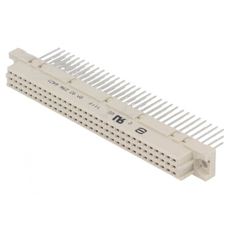 Conector DIN 41612 soclu tip C mamă 96 PIN THT drept | Electronic-mag.ro | Componente Electronice