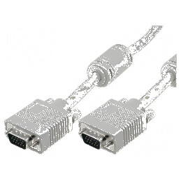 Cablu D-Sub 15pin HD, mufe gri, 5m | Electronic-mag.ro | Componente Electronice