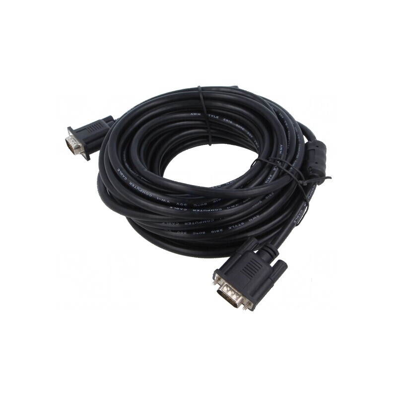 Cablu D-Sub 15pin HD 10m negru | Electronic-mag.ro | Componente Electronice