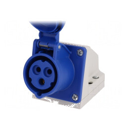 Conector alimentare AC soclu mamă 16A 230VAC IEC 60309 IP44 | Electronic-mag.ro | Componente Electronice