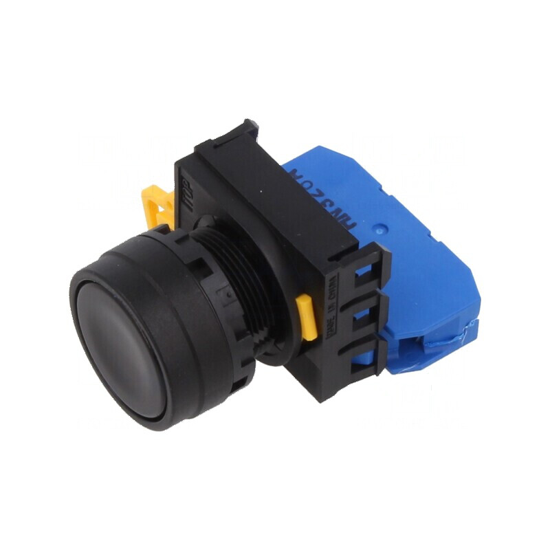 Comutator 22mm Poz.i Stabil 1 NO Negru | Electronic-mag.ro | Componente Electronice