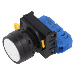 Comutator apăsare 22mm 1 NO albă Poz.i | Electronic-mag.ro | Componente Electronice