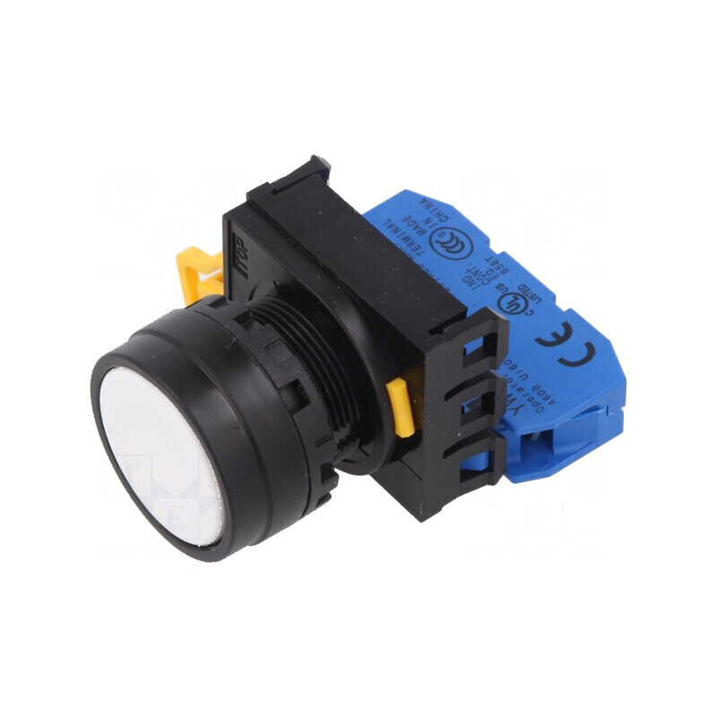 Comutator apăsare 22mm 1 NO albă Poz.i | Electronic-mag.ro | Componente Electronice Comutator apăsare 22mm 1 NO albă Poz.i | Electronic-mag.ro | Componente Electronice