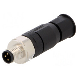 Conector M8 tată 3 pini drept pe cablu IP67 4-5,5mm | Electronic-mag.ro | Componente Electronice