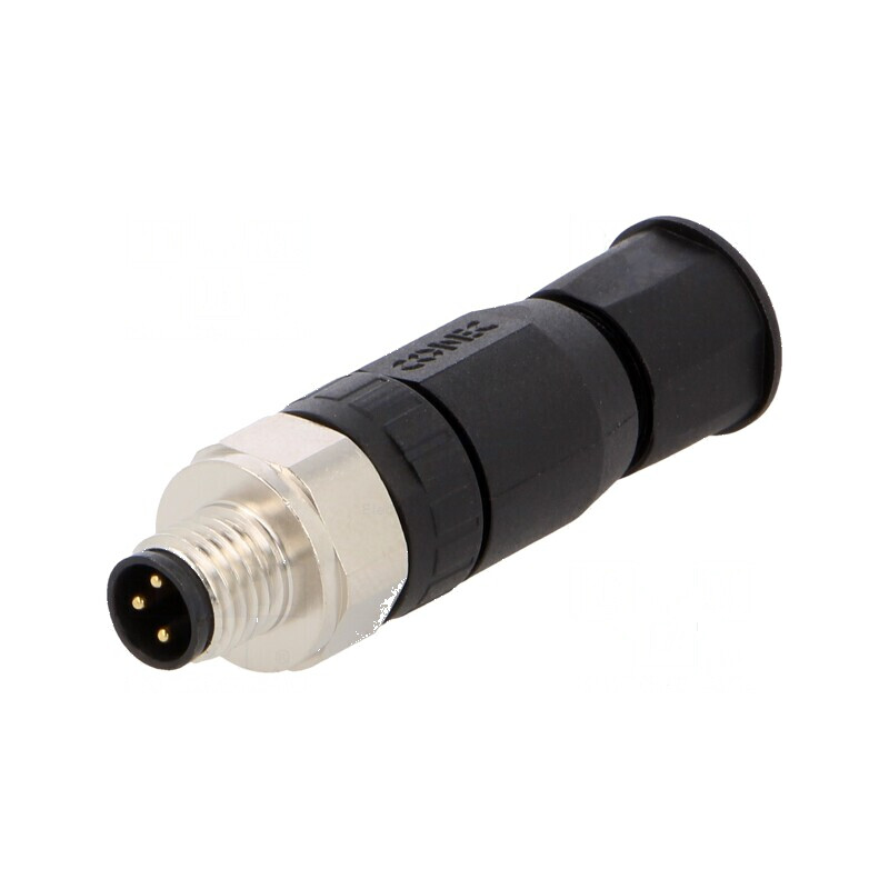 Conector M8 tată 3 pini drept pe cablu IP67 4-5,5mm | Electronic-mag.ro | Componente Electronice Conector M8 tată 3 pini drept pe cablu IP67 4-5,5mm | Electronic-mag.ro | Componente Electronice