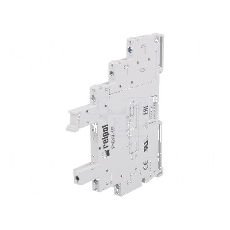 Stativ PIN 5 6A 250VAC pentru şină DIN cu cleme cu şurub | Electronic-mag.ro | Componente Electronice