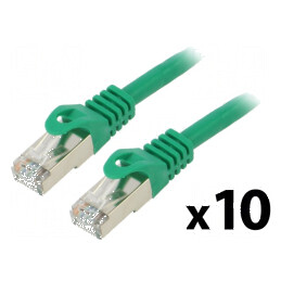 Cablul de rețea F/UTP 6 litat CCA PVC verde 0,5m 26AWG | Electronic-mag.ro | Componente Electronice