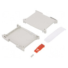 Carcasă pentru șină DIN ABS gri 101mm x 22,5mm x 80,5mm | Electronic-mag.ro | Componente Electronice
