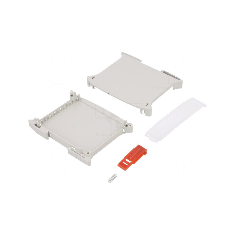Carcasă pentru șină DIN ABS gri 101mm x 22,5mm x 80,5mm | Electronic-mag.ro | Componente Electronice Carcasă pentru șină DIN ABS gri 101mm x 22,5mm x 80,5mm | Electronic-mag.ro | Componente Electronice