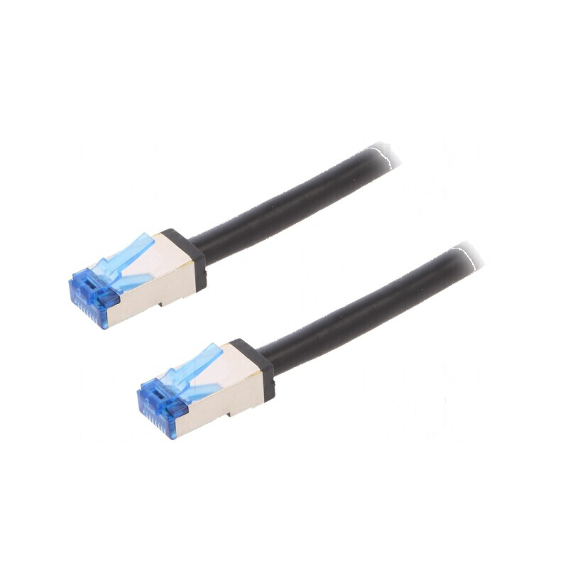 Cablaj rețea S/FTP 6a litat Cu PE negru 5m 26AWG | Electronic-mag.ro | Componente Electronice