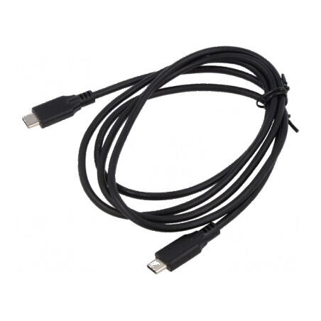 Cablu USB C 1,5m cu 2 mufă, 480Mbps, PVC | Electronic-mag.ro | Componente Electronice