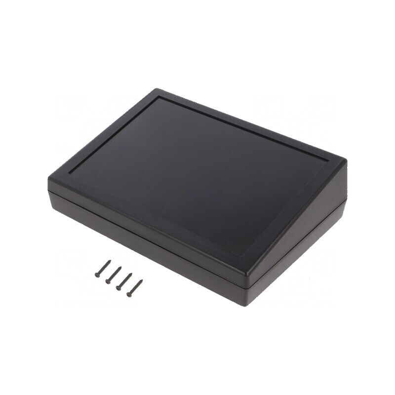 Carcasă desktop ABS neagră 189mm x 134mm x 54,6mm | Electronic-mag.ro | Componente Electronice
