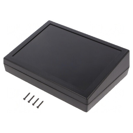 Carcasă desktop ABS neagră 189mm x 134mm x 54,6mm | Electronic-mag.ro | Componente Electronice